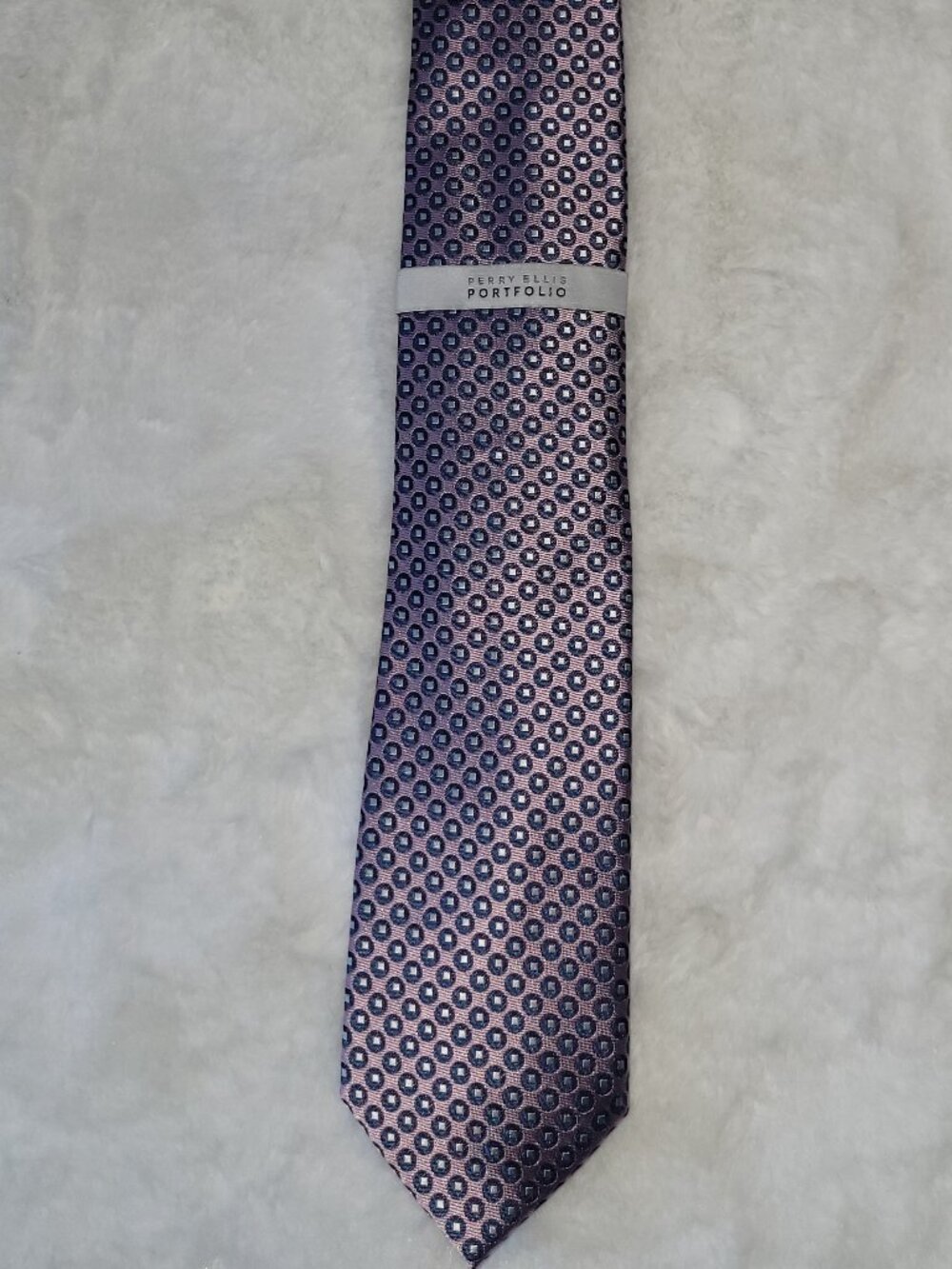 Perry Ellis Portfolio Mens Berman Dot Tie Pink ONE SIZE